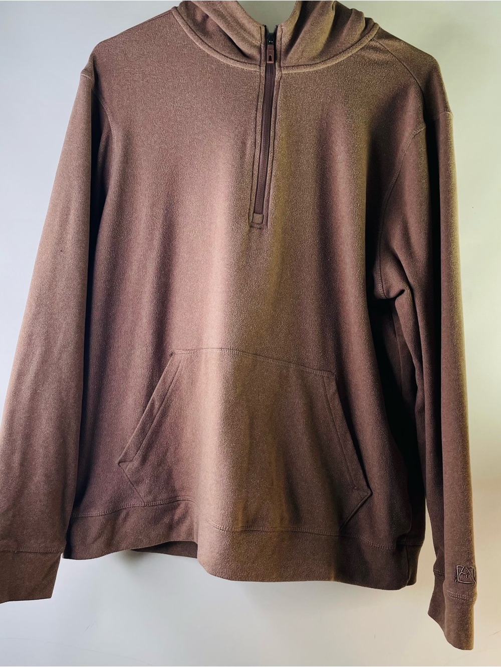 Avalanche Outdoor Supply Men's Half-Zip Hooded Pullover Sweatshirt - Brown
